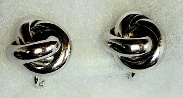 Silver Knot Post 1960s Vintage Comfort Classic Earwear