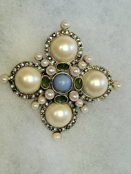 Monet Marvelous Maltese Cross Vintage Glam