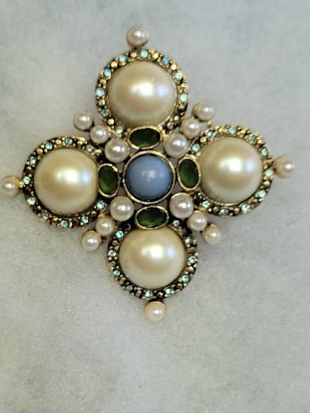 Monet Marvelous Maltese Cross Vintage Glam