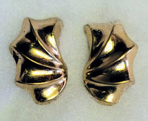 Monet Vintage  Golden Clip Earrings