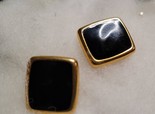 Monet signed Black Magic Vintage  Earring Classics