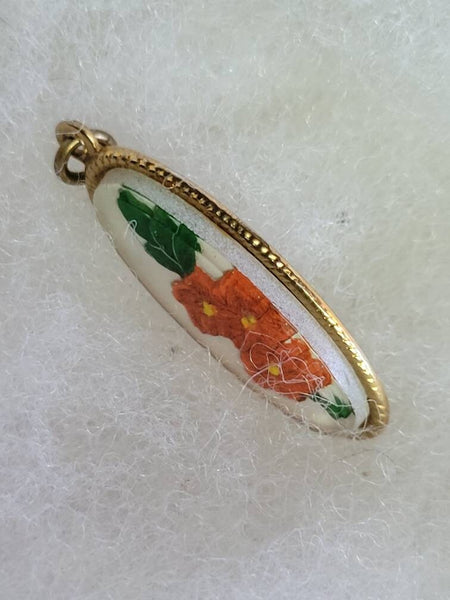 Fifties "Florals in Frame" Vintage Pendant