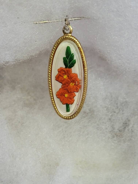 Fifties "Florals in Frame" Vintage Pendant