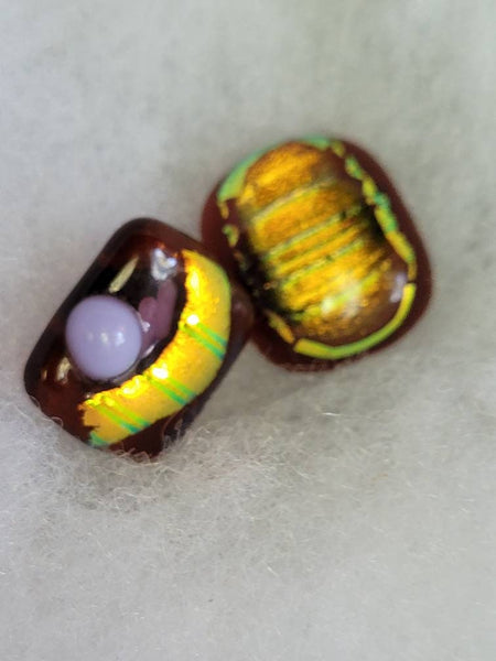 Ecletic Colorful Art Glass Post Earrings