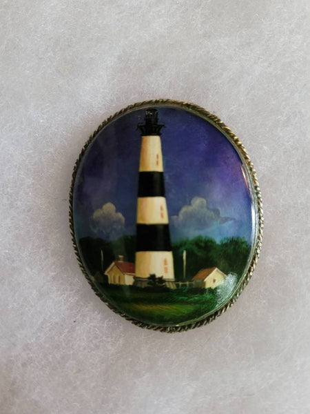 Bodie Island Lighthouse  Original Art  Pin by C. TpuzopceBo 2000