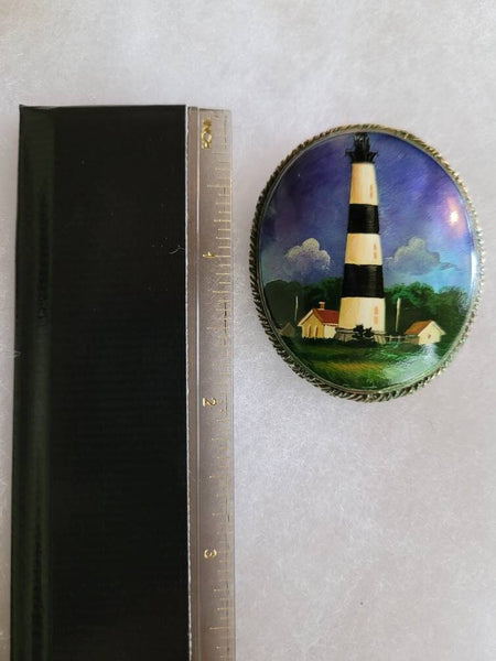 Bodie Island Lighthouse  Original Art  Pin by C. TpuzopceBo 2000