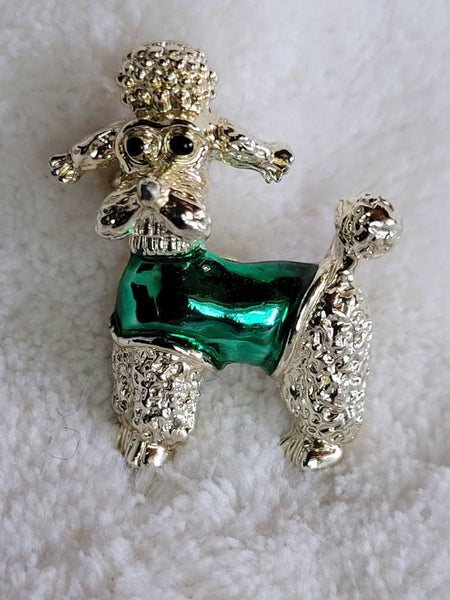 Vintage Poodle Pin by Gerrys... Petite Silver Sweetie