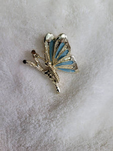 Gerrys" Vintage Blue Beautiful  Butterfly  Pin Sixties Sensational