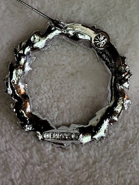Brushwd Silver Christmas Wreath 1960s by "Gerrys"