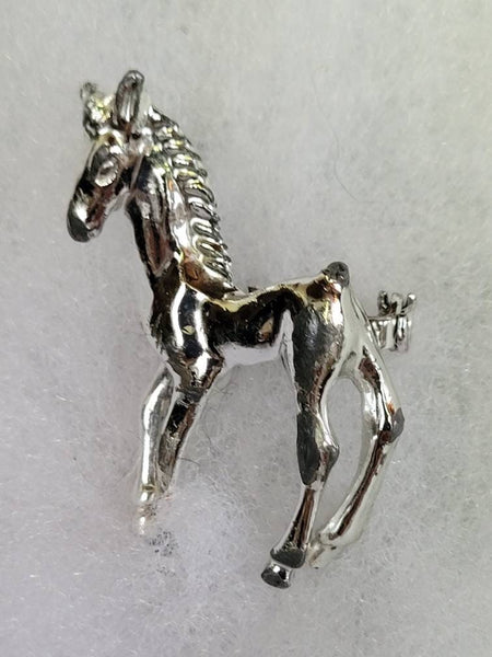 Silver Fancy Filly Pin Vintage 1860s by Gerrys