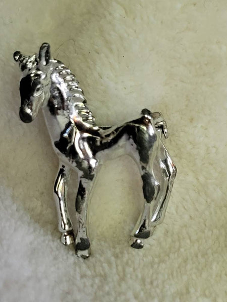 Silver Fancy Filly Pin Vintage 1860s by Gerrys