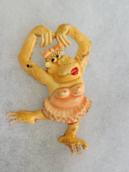 JJs Fun Vintage Figurals Dancing Ape Ballet in A Tutu