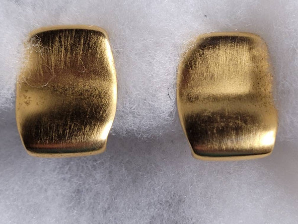 Classic Brushed Gold Clips by Ann Kline 80s