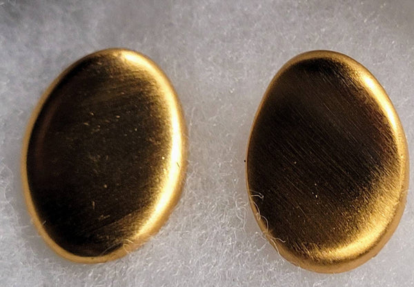 Ann Kline Gloria's Brushed Gold Timeless  Vintage Studs