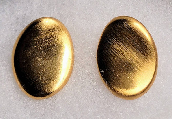 Ann Kline Gloria's Brushed Gold Timeless  Vintage Studs