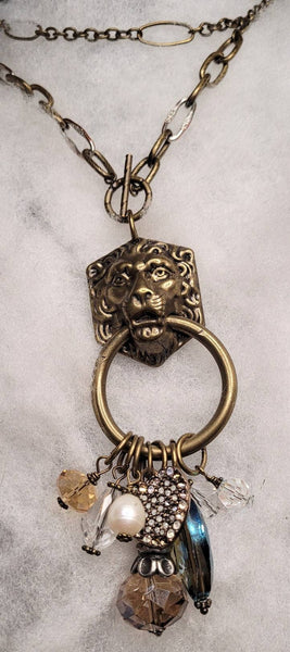 Natures Charms "LionLovers"  Vintage Charm Necklace
