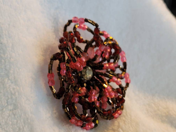 Forties Floral Brooch Passionate  Pinks