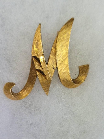 Personalized  Vintage Initial "M" Pin by Mamselle...