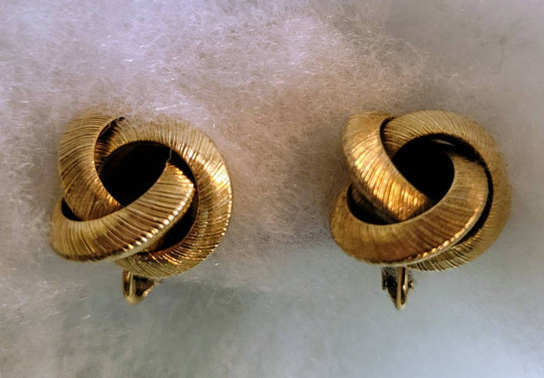 Sweet Sixties Gold Knot Earrings  Pat Pending  Date & Design