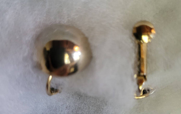 Golden Orbs Pat Pend Vintage  Earrings Classics circa 60s