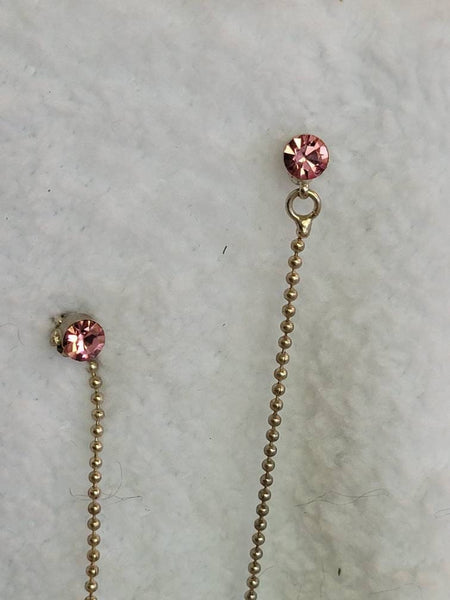 Pink Rhinestone  Swag Hang Pin