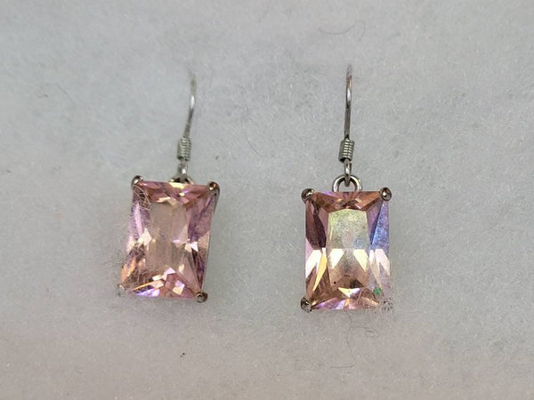 Exquisite  Pink Ice Earrings Vintage Magic