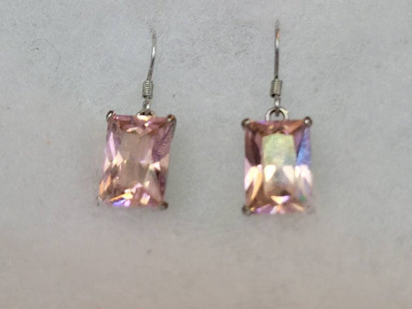 Exquisite  Pink Ice Earrings Vintage Magic