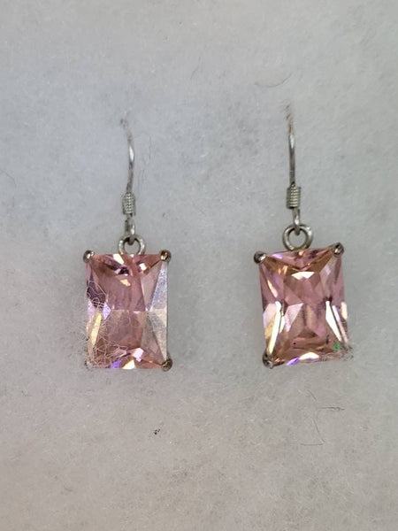 Exquisite  Pink Ice Earrings Vintage Magic