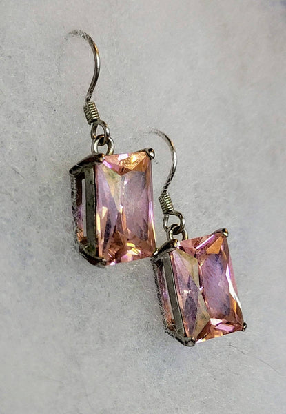 Exquisite  Pink Ice Earrings Vintage Magic