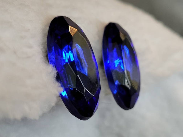 Stunning Shades of Blue Earrings Cobalt Sapphire...