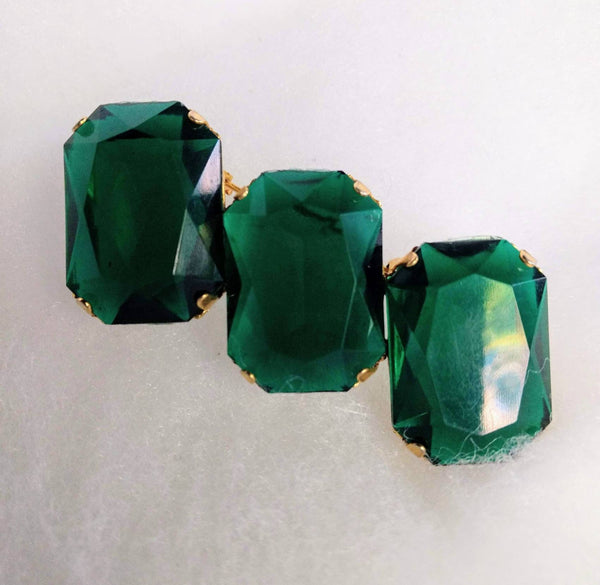 Emerald Tre Chic Mid Century  Bar Brooch