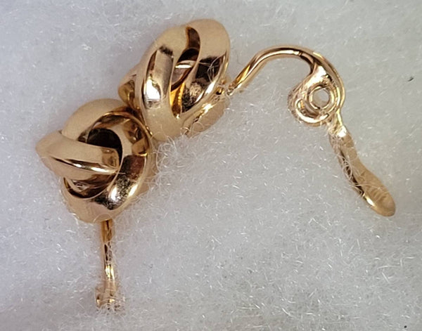 Monet Petite Gold Knot Post Vintage 70s Earrings