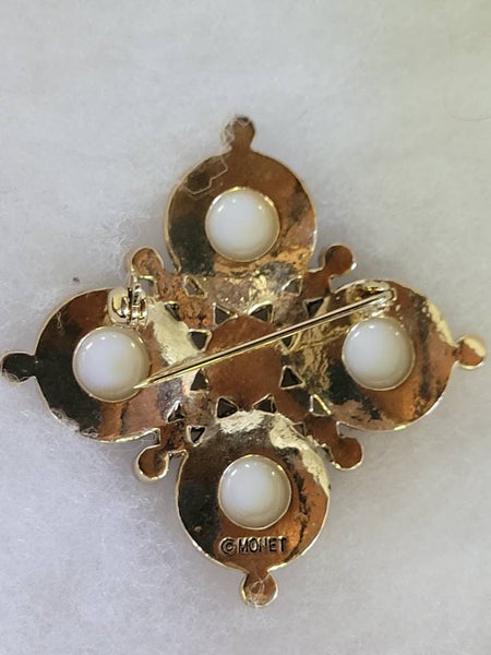 Monet Marvelous Maltese Cross Vintage Glam