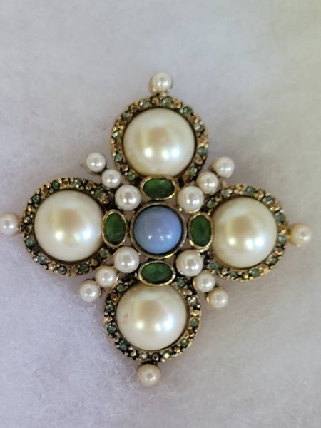 Monet Marvelous Maltese Cross Vintage Glam
