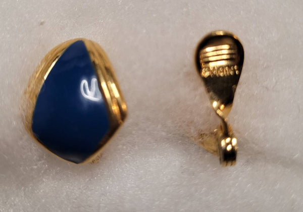 Monet Blue Magic Vintage  Clip Earrings