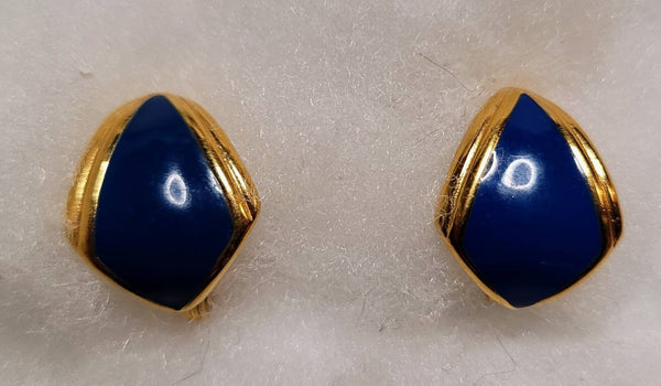 Monet Blue Magic Vintage  Clip Earrings