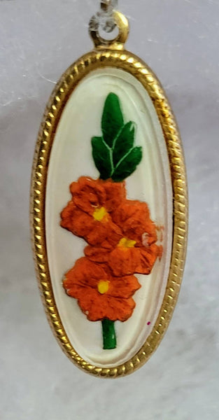 Fifties "Florals in Frame" Vintage Pendant