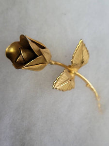 Bravo' Giovanni Golden Rose Pin circa 60s Sophistication & Style