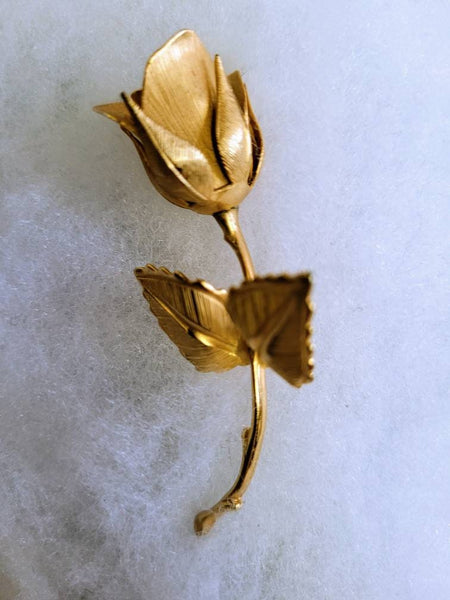 Bravo' Giovanni Golden Rose Pin circa 60s Sophistication & Style