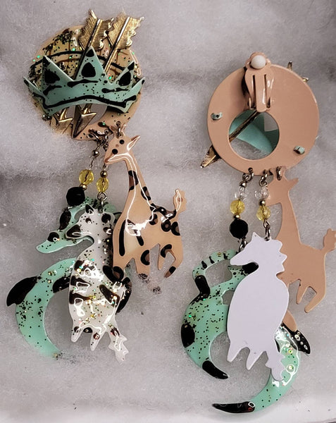 Avant-garde Animal Jewelry Statement Size..! Metal ART Vintage  Treasures by Wink
