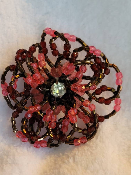 Forties Floral Brooch Passionate  Pinks