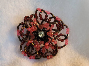 Forties Floral Brooch Passionate  Pinks