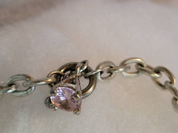 Pretty Pink Rhinestone  Bracelet 90s