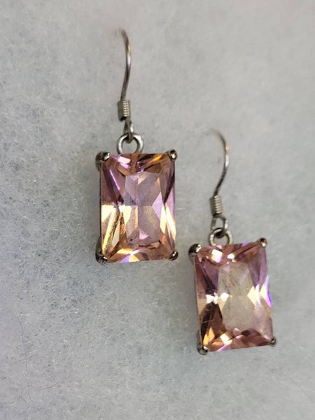 Exquisite  Pink Ice Earrings Vintage Magic