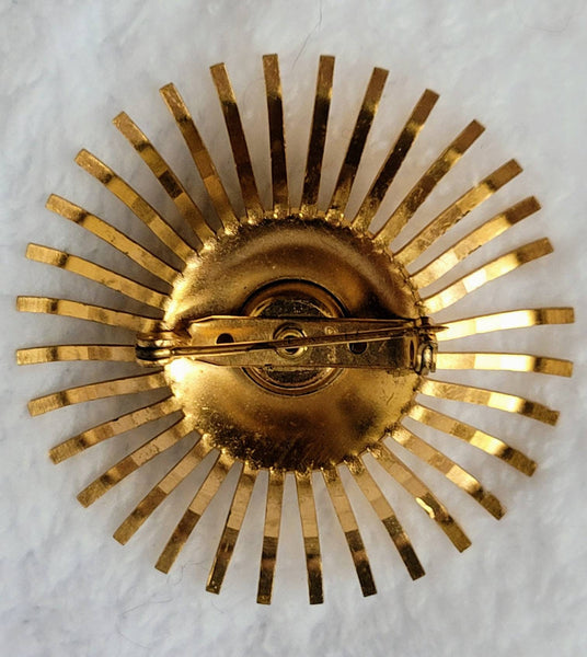 Coro Golden Sunburst Aquamarine Center Class