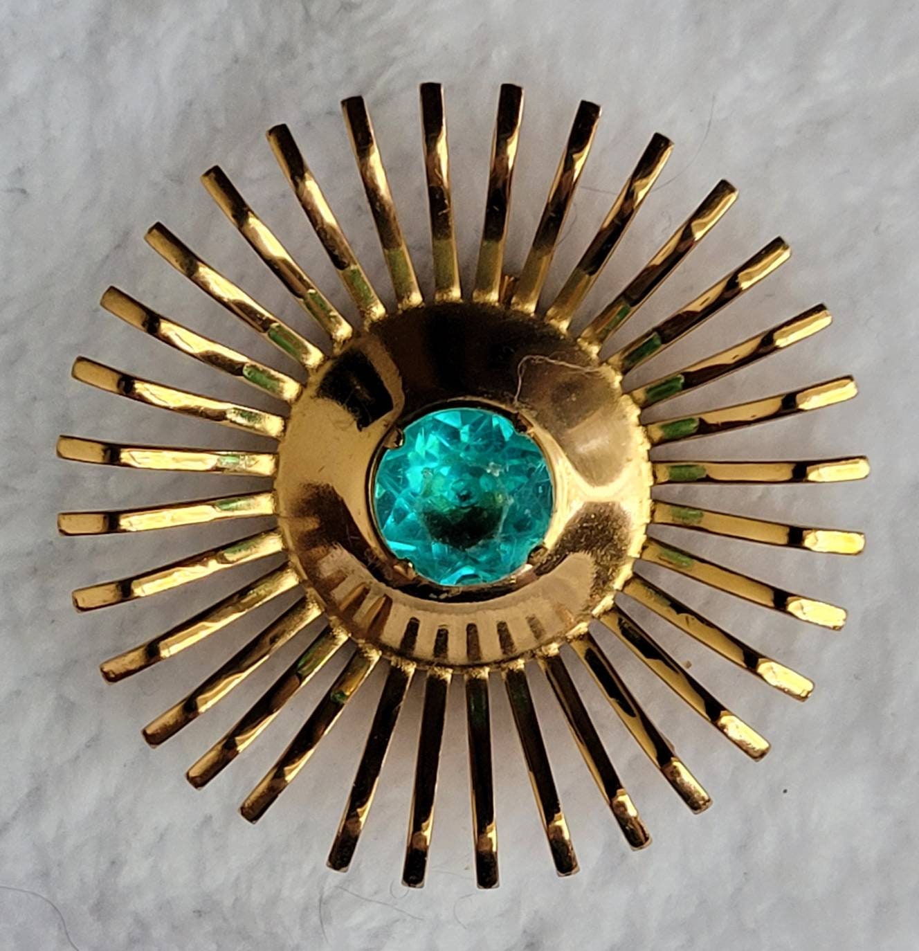 Coro Golden Sunburst Aquamarine Center Class