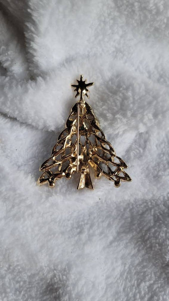 Vintage Christmas Tree Brooch