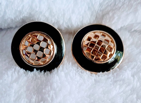 Wanderers Vintage Jewelry Classic Black & Gold Disc. 1960s