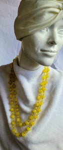 Fifties Fabulous 48 in Necklace  Sunshine Deco Yellow..! Beautiful Beads