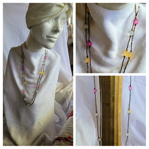 Roaring 20s Sweet Shades of Deco..! 48 in Flapper Fun Necklace
